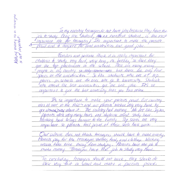 Example of a three paragraph essay