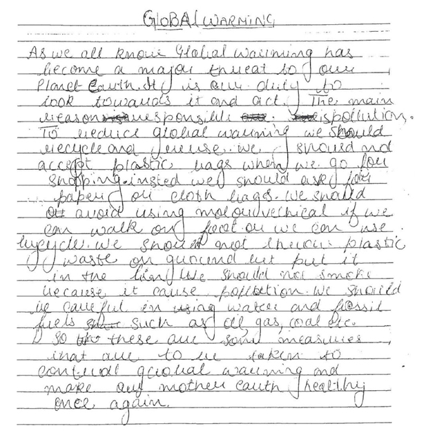 Sample essays grade 8