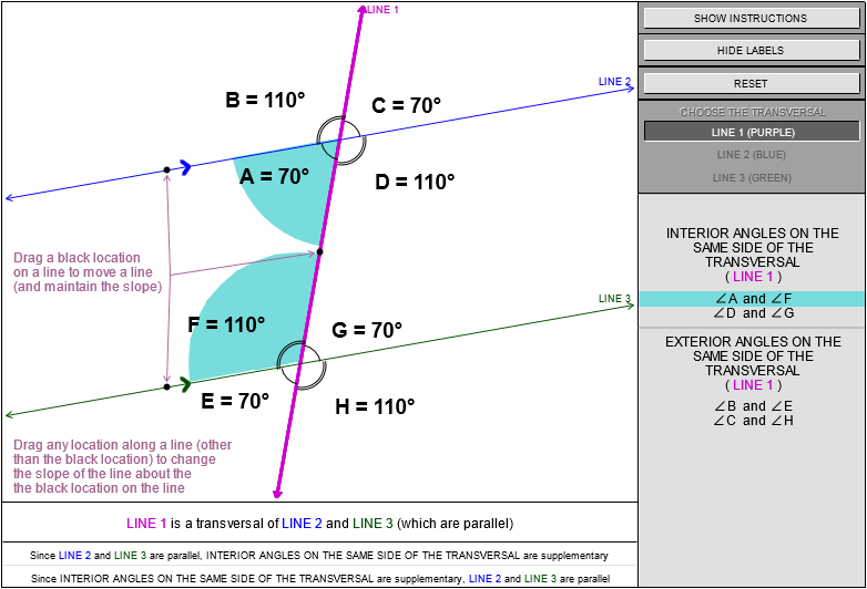 Angles On The Same Side Of The Transversal