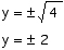 The result of substituting x = 4 into the relation