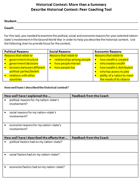 Historical Context Chart