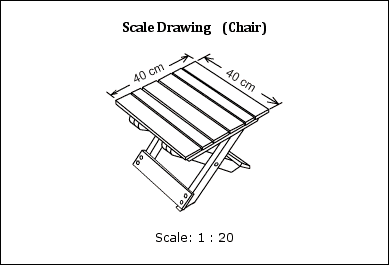 Chair scale drawing