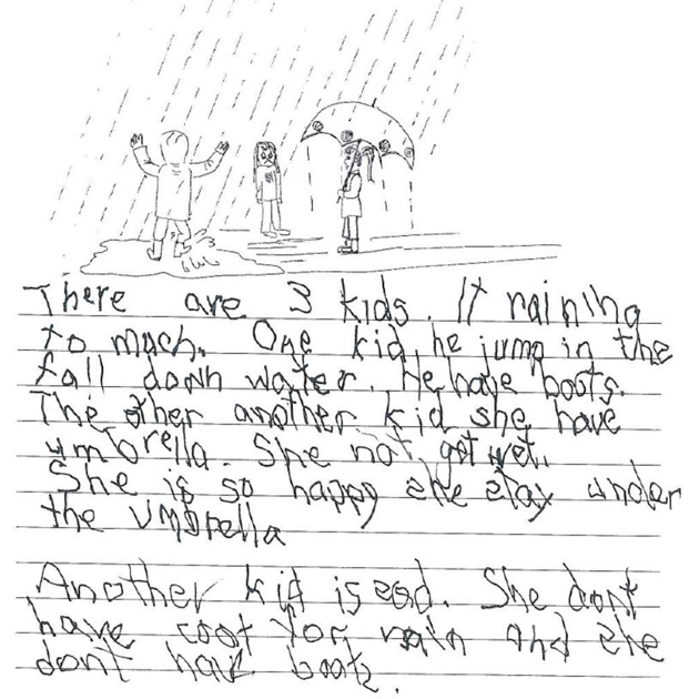 Grade 1 Level 3 Writing Sample
