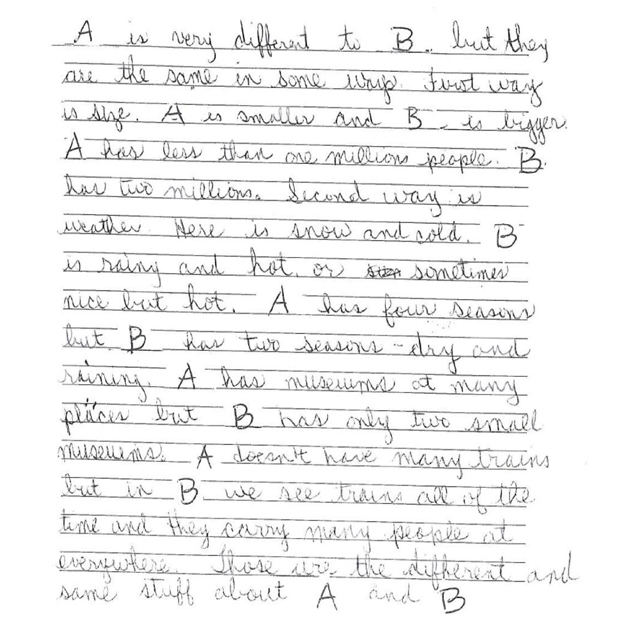 essay example grade 4