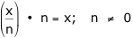 Divide then multiply by "n"
