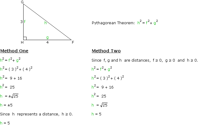 Steps to solve for the length of a missing side