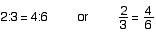 Example: Proportion written as a fraction
