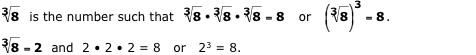 Example (cube root) x = 8