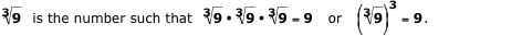 Example (cube root) x = 9