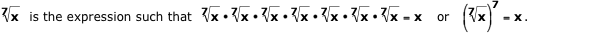 Example (seventh root)