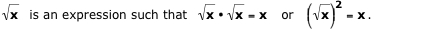 Example (square root)