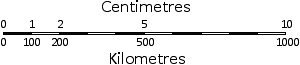Alternate Scale Statement for the Map of Canada