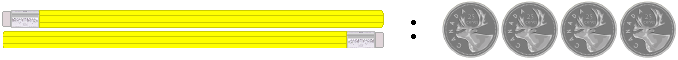 2 pencils that cost $1.00