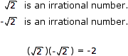 Counterexample (Irrational numbers)