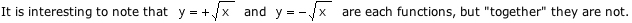 Relation S, separated into two functions