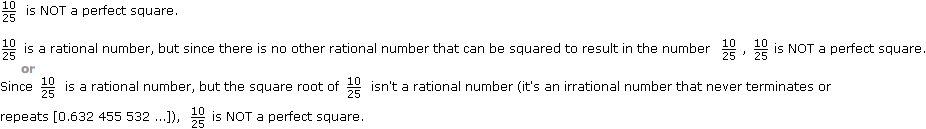 A fraction which is not a perfect square