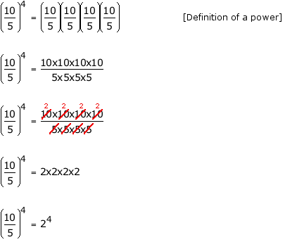 Quotient of Powers (Common Base) Property