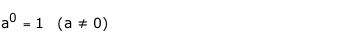 Zero Exponent Property