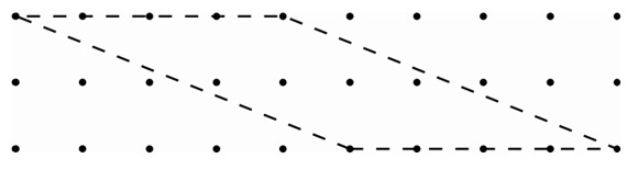 Rectangle de 4 points sur 2 points